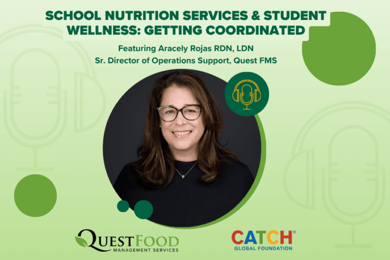 Image depicting school nutrition services promoting student wellness through healthy meal options and educational programs.