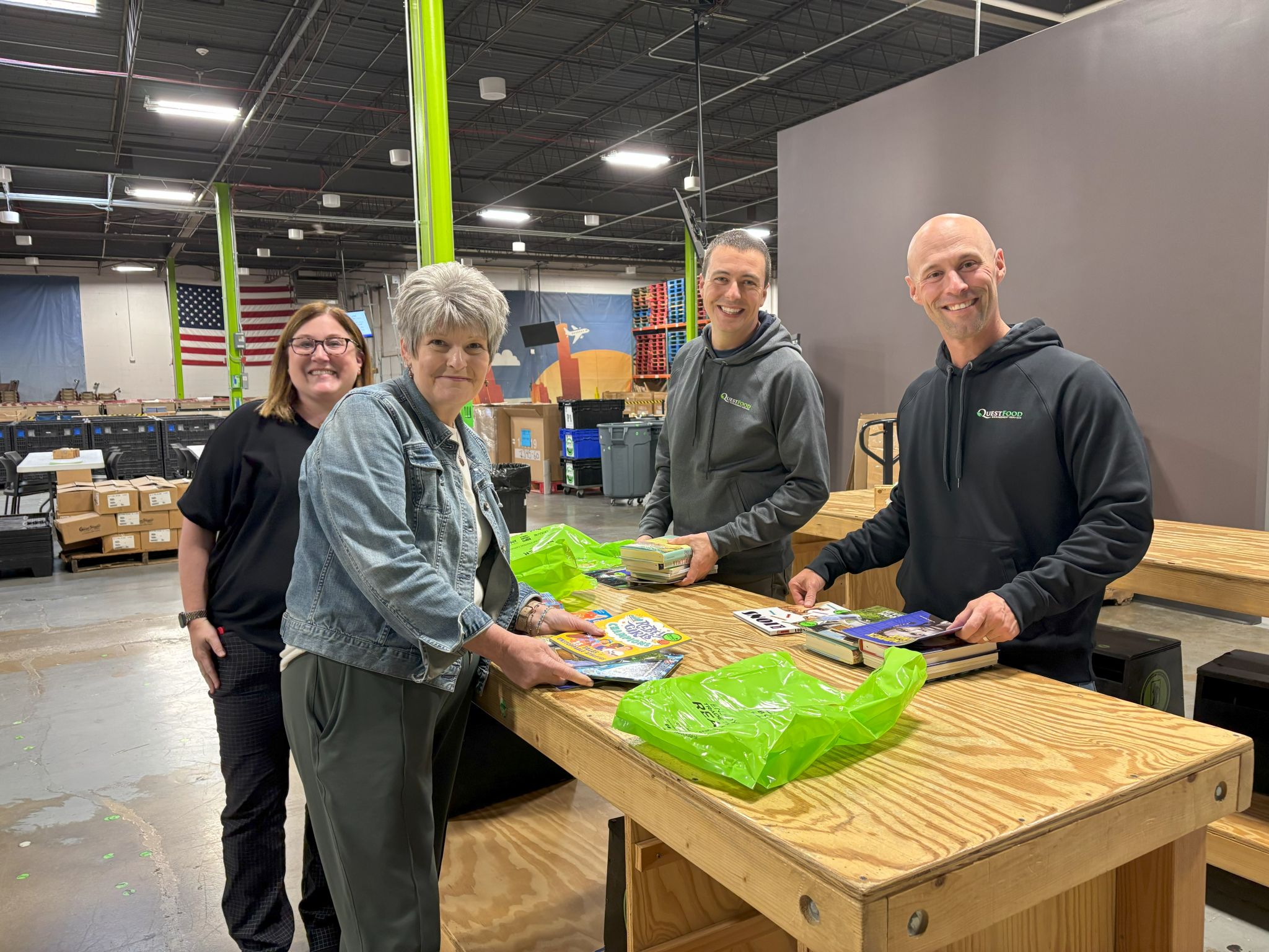 Sorting Books at Bernie's Book Bank