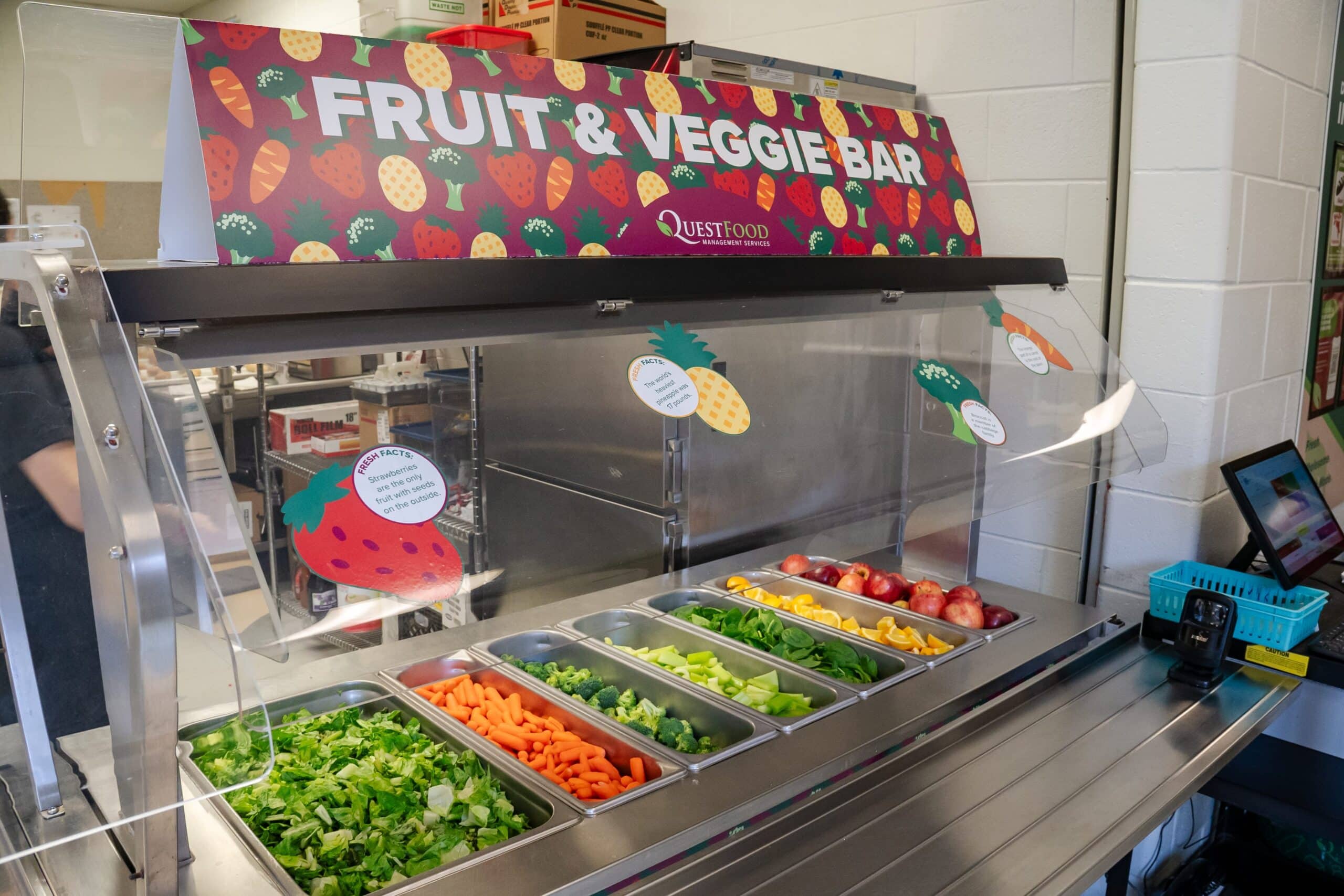 A colorful display of fresh fruits and veggies